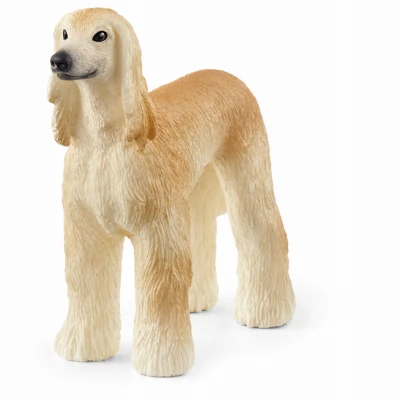 Afghan Hound Toy Animal Figure, Gray & White, Ages 3 & Up