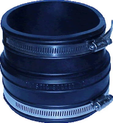 FERNCO Pipe Reducing Flexible Coupling, Clay, 4 x 3-In.