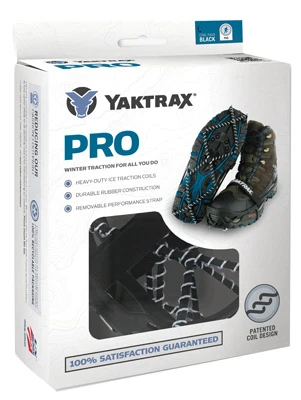 YAKTRAX Pro Boot/Shoe Traction Device, Black, Unisex Large