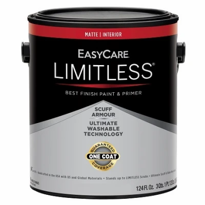 Limitless Interior Paint & Primer, Matte Acrylic Latex, White, 1 Gallon