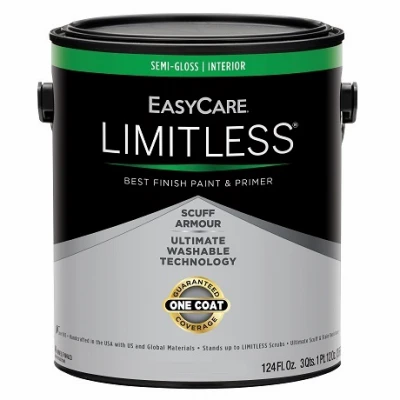 Limitless Interior Paint & Primer, White Semi-Gloss Acrylic Latex, 1 Gallon