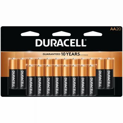 Duralock Batteries, AA, 20-Pk.