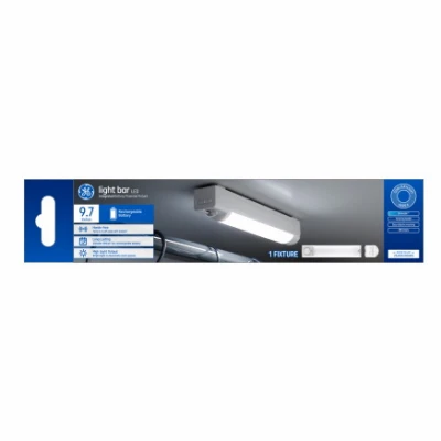 6.7 Inch LED Bar Light with White Plastic Housing, Rechargeable Lithium-Ion Battery, Motion Activated
