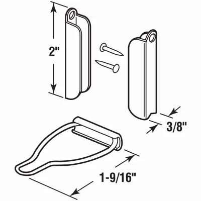Screen Hanger Set for Wood Windows, Durable Metal Construction, Includes Mounting Hardware