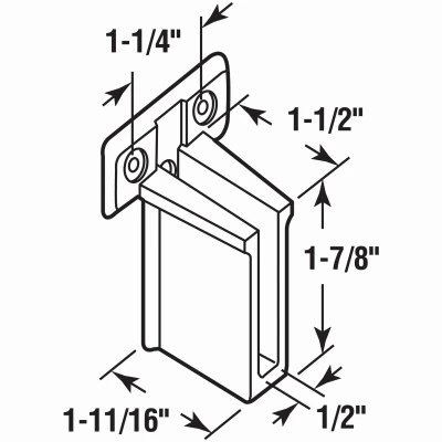 Wire Shelf End Bracket-White, 2-Pk.
