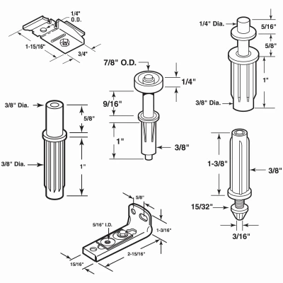 Bi-Fold Door Hardware Repair Kit with Complete Replacement Parts for Smooth Operation