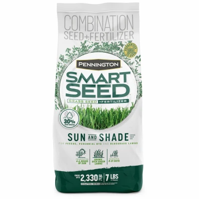 Smart Grass Seed Central Sun/Shade Mixture, 7 Lbs., Covers 930 Sq. Ft.