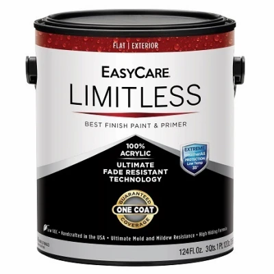 Limitless WeatherAll Exterior House Paint & Primer, Black Flat Acrylic Latex, 1 Gallon