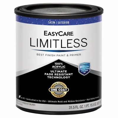 Limitless WeatherAll Exterior House Paint & Primer, Neutral Base Satin Acrylic Latex, Qt.