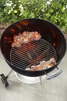 Master-Touch Charcoal Grill in Slate Blue, 22 Inch Diameter, Classic Kettle Design
