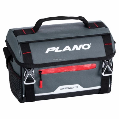 Weekend Series 3600 Softsider Fishing Tackle Box, Red, Black & Gray.