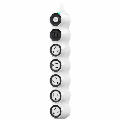 5-Outlet + 2 USB Port Rotating Surge Strip