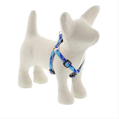 Step-In Puppy & Small Dog Harness, Reflective Blue Paws Pattern, 1/2 x 12 - 18-In.