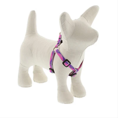 Step-in Puppy & Small Dog Harness, Reflective Pink Paws Pattern, 1/2 X 12-18-inches