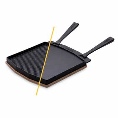 Dual-Sided Grizzler Sizzler Plate, Cast Iron