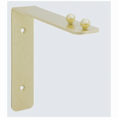 Hanging Plant Wall Bracket, Brushed Gold, 15-Lb. Load, 7 In.