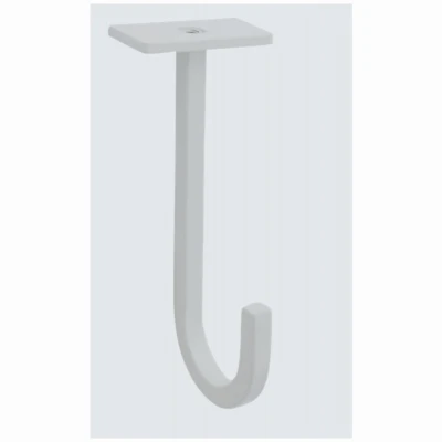 Ceiling Hook, White, 50-Lb. Load, 5 In.