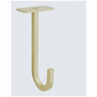 Ceiling Hook, Brushed Gold, 50-Lb. Load, 5 In.