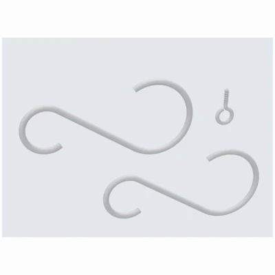 White Extension Hook for Hanging Tools and Accessories
