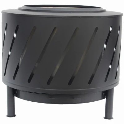 Smokeless Fire Pit, Black, 24 In. Round