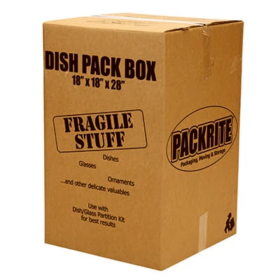 Dish Pack Moving Box, 18 x 18 x 24-In.