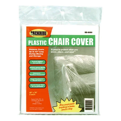Plastic Chair Covers, 46 x 76 In., 2-Pk.
