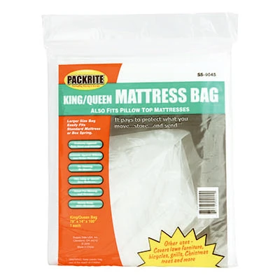 King Mattress Cover, 76 X 10 X 90-inches, 1.5 Mil Protection