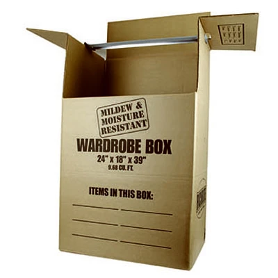Wardrobe Moving Box 24 Inches by 18 Inches by 39 Inches Heavy Duty