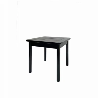 Farmhouse Side Table, Black Hardwood
