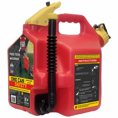 Safety Gas Can, Flexible Spout, 2+ Gallons