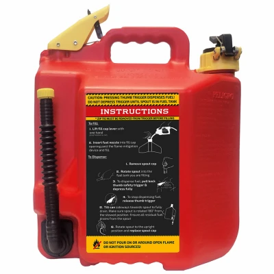 Safety Gas Can with Flexible Spout, 5 Gallons Capacity, Durable Construction