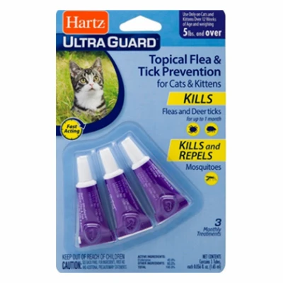 UltraGuard Dual-Action Topical Flea & Tick Drops, Cats over 5 Lbs., 3-Pk.