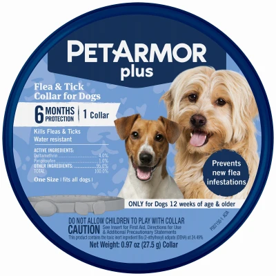 Plus Flea & Tick Dog Collar, One-Size-Fits-All