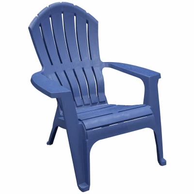 RealComfort Resin Adirondack Chair, Ergonomic, Blue