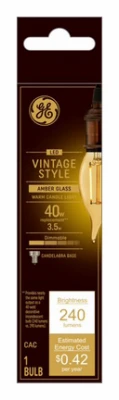 Led Vintage Candelabra Light Bulb, 4 Watts, Dimmable, 2200k, Candelabra Base