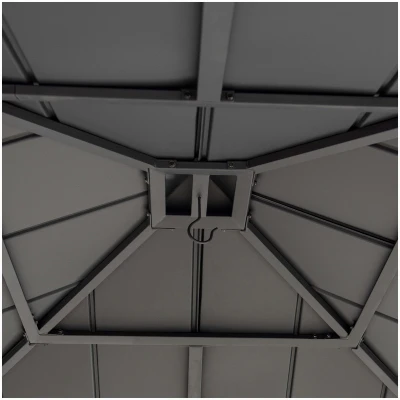 Hildreth Screened Gazebo With Steel Roof And Aluminum Posts, 11 X 13 Feet