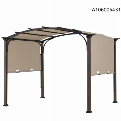 Arched Domed Pergola, Poly Canopy, 9 x 11 Ft.