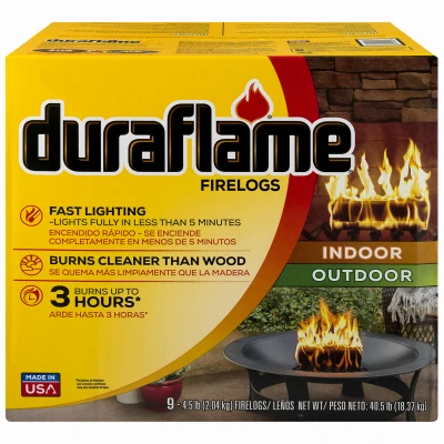 Firelogs, 4.5-Lbs Each, 9-Pk.