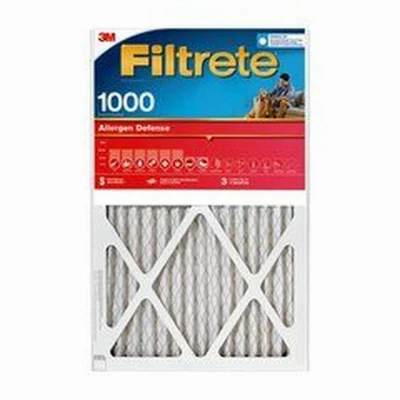 16x20 x 1 In. Micro Allergen Defense Pleated Furnace Air Filter, Red, MPR 1000, 3 Months