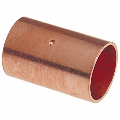 Copper Pipe Coupling With Stop, 2 In. CxC