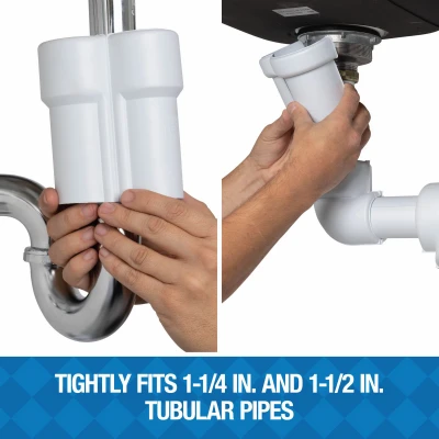 Tubular Drain Pipe Cover Kit Compatible with Brass or Plastic Pipes