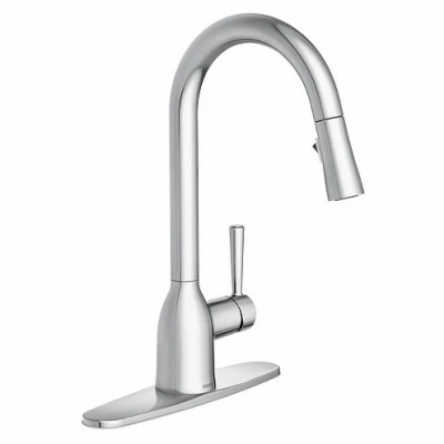 Adler Single Handle, High Arc Kitchen Faucet, Pull-Down Spray, Chrome