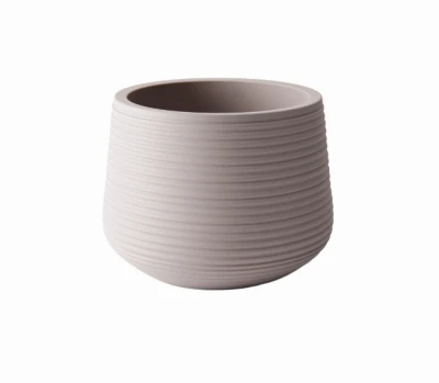 Century Grooved Planter, Natural Cement, 4.5 In.