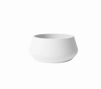 Rae Planter, White Cement, 6 In.