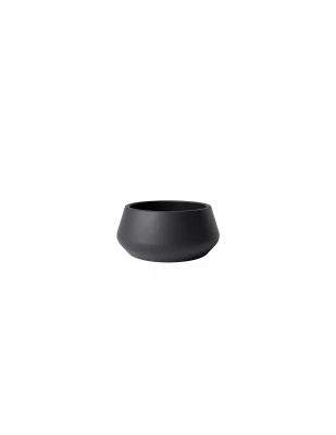 Rae Planter, Black Cement, 9 In.