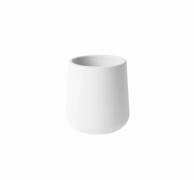 4 Inch White Tapered Cylinder Planter For Indoor And Outdoor Use