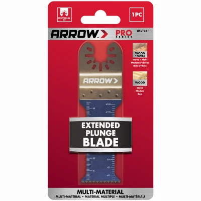 Extended Plunge Thick Wood Oscillating Tool Blade 1 and 1 Quarter Inch
