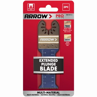 Extended Plunge Thick Wood Oscillating Tool Blade, 1-1/4-In., 3-Pk.