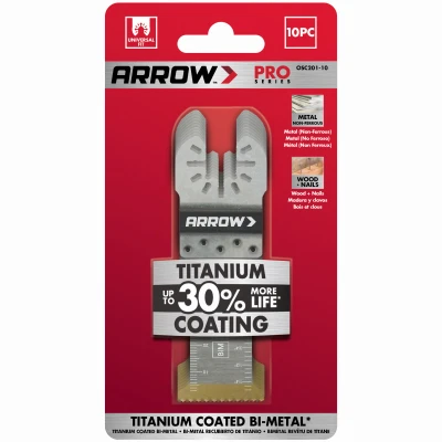 Titanium Plunge Cut Metal Oscillating Tool Blade, 1-1/4-In., 10-Pk.