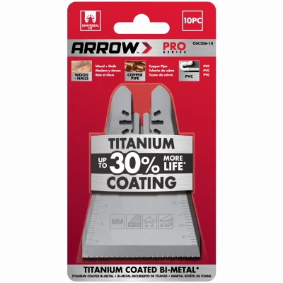 Titanium Wood & Nail Oscillating Tool Blade, 2-11/16-In., 10-Pk.